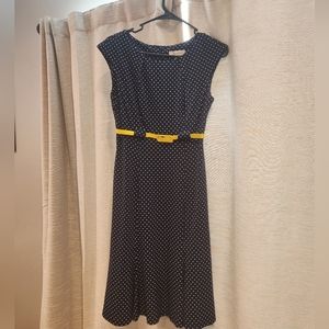 Dress Barn polka dot dress with belt
